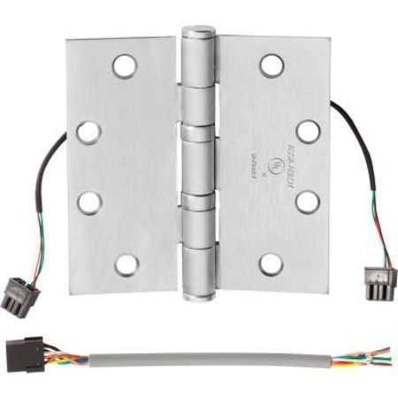 YALE COMMERCIAL McKinney ElectroLynx Hinges, TA2714 4 1/2X4 1/2 QC4 US26D, 6"L x 6"W x 2"H, 8-1/2"Dia 85522